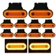 10 pz camion luce laterale luci di ingombro a LED 12 V 24 V carico luce rimorchio indicatore laterale larghezza auto lampada di segnalazione rosso bianco ambra
