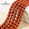 Perline di diaspro rosso naturale 3-12mm accessori per braccialetti fatti a mano semifiniti