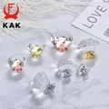 KAK 10 pezzi manopole e maniglie per mobili in cristallo con diamante 30mm oro armadio da cucina maniglie per porte comò maniglia per mobili Hardware