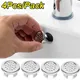 4 pezzi di plastica per bagno, cucina, lavabo, lavandino, troppopieno, anello di copertura, inserto di ricambio, foro cromato, tappo di scarico rotondo, accessorio per lavabo
