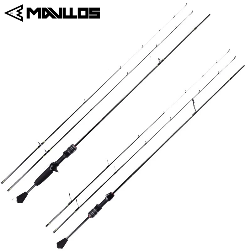 Canna da lancio Mavllos Delicacy BFS con punta UL solida esca 0,6-8 g/0,8-10 g Canna da pesca alla carpa ultraleggera in carbonio, canna da spinning per trota