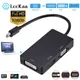 LccKaa Convertitore Thunderbolt Mini DP a HDMI VGA DVI 3 in 1 Adattatore cavo Mini DP 4K 1080P per