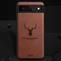 Custodia per telefono in pelle retrò per Google Pixel 8 7 Pro 6A Vintage Cartoon Elk Deer Head Cover