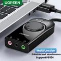 UGREEN scheda Audio USB interfaccia Audio microfono esterno da 3.5mm adattatore Audio scheda Audio per Laptop scheda Audio USB per cuffie PS5/4