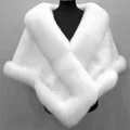 Giacca scialle di pelliccia bianca donna 2023 autunno inverno nuovo finto visone pelliccia di volpe