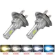 2 pezzi H7 H4 LED CSP auto led fendinebbia faro H8 H11 H9 9005 9006 HB4 H1 H3 lampadina guida automatica luce di marcia 12V 6000K 4300K