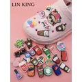 Kawaii Cartoon PVC Charms per scarpe Croc Pin Jeans decorazione accessori per scarpe per zoccoli fai