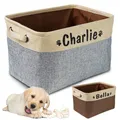 Cestino portaoggetti personalizzato per cani giocattolo per cani borsa in tela per cani giocattoli
