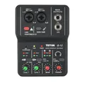 Teyun Interfaccia audio portatile Mini scheda audio esterna professionale Console Mixer USB 48V Computer Chitarra Studio PC Record Q-12