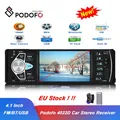 Podofo 4022D autoradio 1 Din 4.1 pollici Audio Stereo Bluetooth ricevitore FM supporto USB