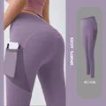 2023 nuove tasche Legging a vita alta pantaloni Fitness pantaloni sportivi da corsa per le donne