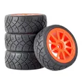 4 pezzi RC pneumatici e ruote in gomma per auto cerchi mozzo esagonale da 12mm per pneumatici per