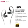 FiiO JadeAudio JH3 1DD + 2BA Triple Hybrid Driver auricolare In-ear IEM HiFi Audio con cavo