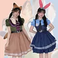 Zootopia Judy Cosplay Dress for Women Cosplay Anime Judy Hopps Dress Cartoon Joint Style Dress