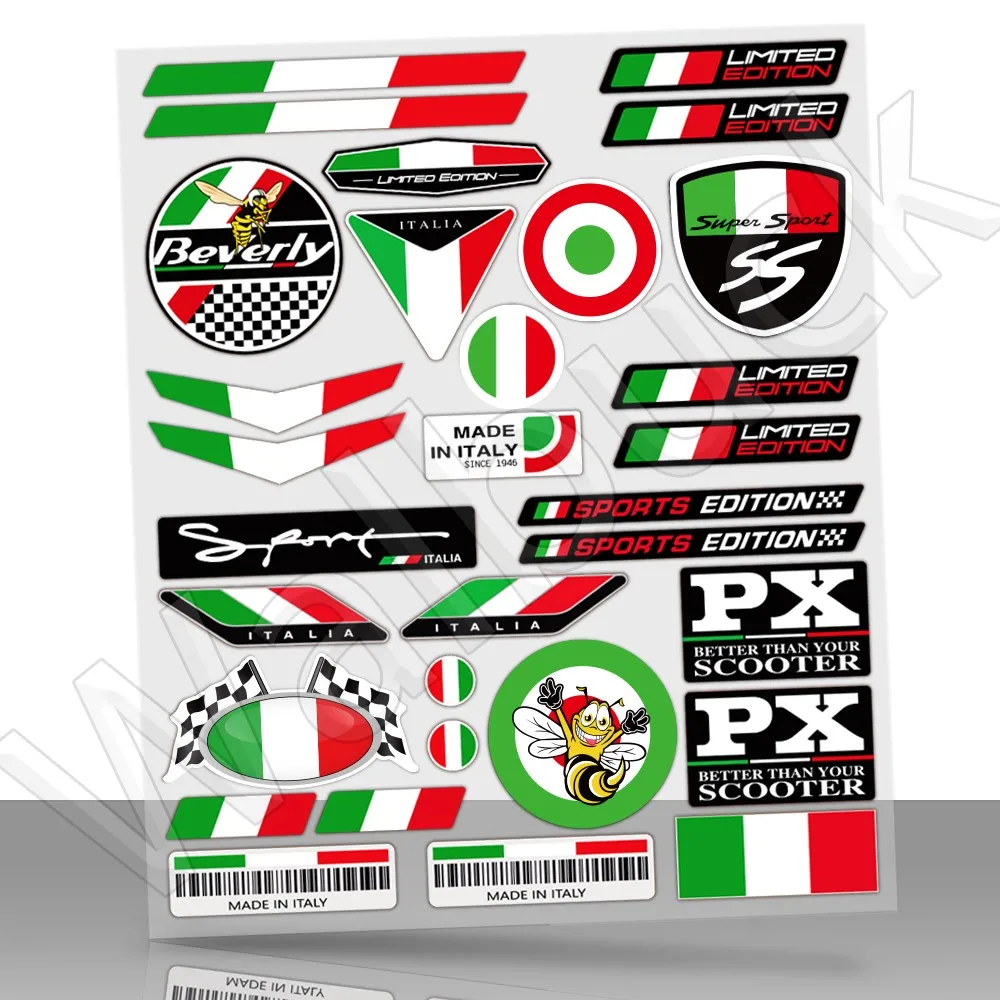 Per Vespa GTS Sprint Primavera Piaggio LXV GTS 150 250 300 adesivo Super moto riflettente italiano accessori per Scooter decalcomania