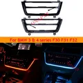 Per BMW serie 3 serie 4 F30 F35 2 colori Console centrale pannello AC luce ambientale Radio Trim LED