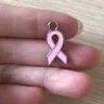 10 pz cancro al seno rosa nastro fascino in lega di zinco cancro al seno ciondolo fascino per