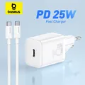Baseus Caricatore USB C 25W Supporto Tipo C PD Caricatore per telefono portatile a ricarica rapida per iPhone 15 14 13 Pro Max Samsung S22 Tablet