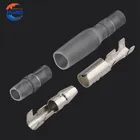 25/50/100 set 3.5 bullet terminale auto connettore cavo elettrico diametro 3.5mm femmina + maschio + custodia pressatura a freddo terminale a crimpare