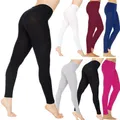 40% HOTLadies Leggings Slim elastici a vita alta tinta unita Yoga Leggings sportivi ad alta