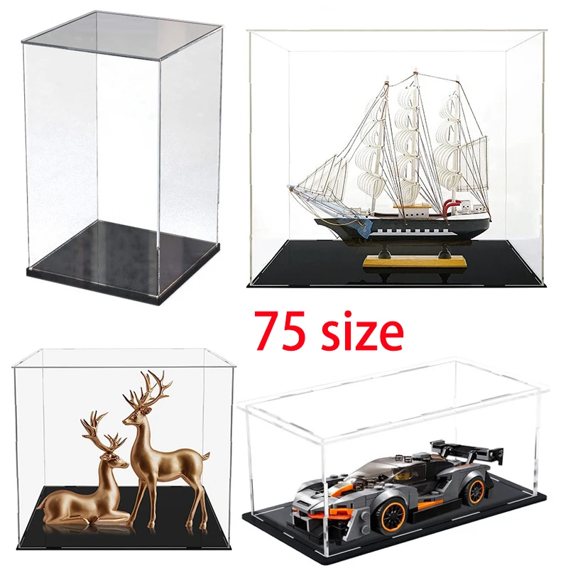 Vetrina da 75 dimensioni per oggetti da collezione assemblare vetrina protettiva in scatola acrilica trasparente per esposizione di action figure che organizzano giocattoli