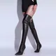 Tacchi Sexy neri stivali alti al ginocchio stivali sopra il ginocchio da donna scarpe moda donna