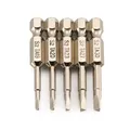 5PCS S2 Punte per cacciavite a testa triangolare magnetica in acciaio 50mm 1/4 Ugello con codolo esagonale Cacciavite pneumatico Testa elettrica