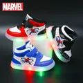 Spiderman LED Light Disney Kids Shoes ragazzi e ragazze Light Kids Light Kids scarpe sportive Mesh