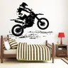 Motocross Wall Decal per ragazzi moto Wall Sticker Dirt Bike Wall Decor camera da letto poster