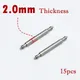 15 pezzi perno cinturino orologio diametro 2,0 mm cinturino barra a molla orologi parte perni di collegamento asta a molla in acciaio inossidabile spessore 2 mm
