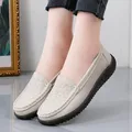Scarpe da donna 2023 estate Beige Casual Flats scarpe da donna moda mocassini in pelle suola morbida