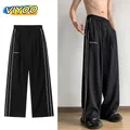 Abbigliamento uomo pantaloni sportivi a righe estivi Track larghi pantaloni larghi Y2K pantaloni