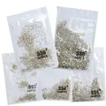 SS3-ss8 1440 pezzi Clear Crystal AB gold 3D Non HotFix FlatBack Nail Art strass decorazioni scarpe e