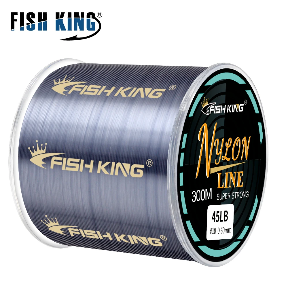 FISH KING Lenza da pesca Lenza in nylon Super resistente 300m/500m 4.13-34.32LB Linea monofilamento Materiale giapponese Lenza per la pesca alla carpa