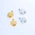 5 pz/lotto Collana con ciondolo quadrifoglio fortunato per le donne Accessori per gioielli girocollo in acciaio inossidabile color oro argento moda