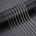 1 pz larghezza 1.5-4.5mm croce in acciaio inossidabile O catena donna uomo collana ricerca pendente gioielli all'ingrosso fai da te 40-100 cm Dropship