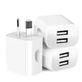 1/5 pezzi universale da viaggio 5V 2A doppia porta USB da parete caricatore domestico adattatore di alimentazione AU testa di ricarica del telefono spina standard australiano