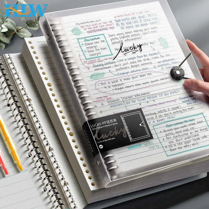 Diario A5 B5 A4 Raccoglitore trasparente a fogli mobili Notebook Copertina interna Quaderno Diario Planner Forniture di cancelleria per ufficio