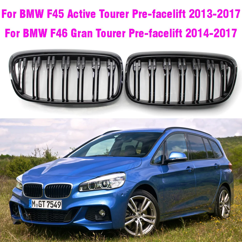 Griglia anteriore in rete nera per F45 BMW Serie 2 5 Seat Active Tourer e 7 Seat F46 Gran Tourer Griglia paraurti anteriore 2014-2017