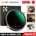 K&F CONCEPT 37-82mm 2 in 1 Filtro da ND4 a ND64 Filtro polarizzante circolare ND CPL variabile