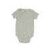 Carter's Short Sleeve Onesie: Gray Bottoms - Size 24 Month