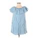 Zara Casual Dress - Mini: Blue Print Dresses - Women's Size Small