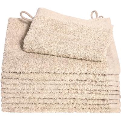 Waschhandschuh DYCKHOFF "Kristall", beige, B:16cm L:21cm, Frottier, Waschlappen, mit Bordüren Image