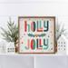 The Holiday Aisle® Retro Holiday V Holly By Laura Marshall Wood in Brown | 16 H x 16 W x 1.5 D in | Wayfair 9307F38AD52F44FA9D57AAC1659F898F