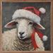 The Holiday Aisle® Santa Sheep w/ Hat Wood in Brown | 8 H x 8 W x 1.5 D in | Wayfair 5DC76B7FB56346FE8802B78512FAB0D5