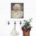 The Holiday Aisle® Santa w/ Gray Hat Blue Wood in Blue/Brown | 16 H x 20 W x 1.5 D in | Wayfair 9849A675F694453A943F2453EF821061