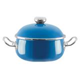 Vita Vita 5.8-qt. Enamel-on-steel Covered Dutch Oven Non-Stick Enamelware Round Dutch Oven Non Stick/Enameled Cast Iron/Cast Iron in Blue | Wayfair