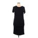 Venus Casual Dress - Sheath Crew Neck Short sleeves: Black Print Dresses - Women's Size X-Large