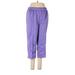 Sara Morgan for Haband Casual Pants - High Rise: Purple Bottoms - Women's Size Medium Petite