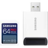 Samsung 64GB PRO Ultimate UHS-I SD Memory Card with Card Reader MB-SY64SB/AM